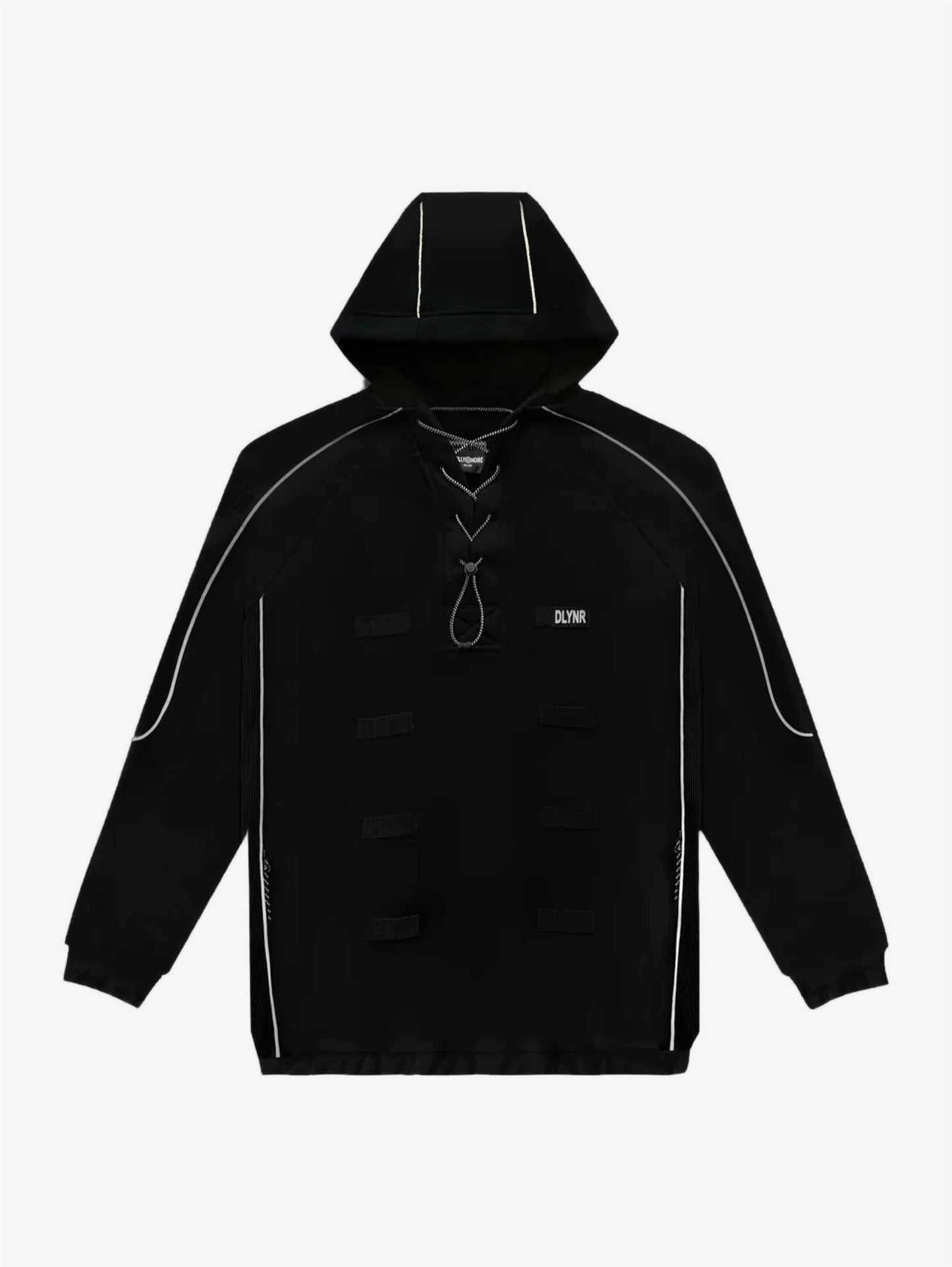 Tactical Reflective Hoodie Baggy black felpa con cappuccio