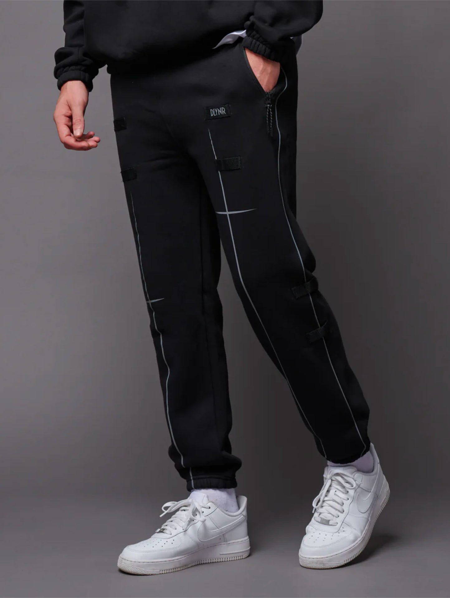 Tactical Reflective Sweatpants black pantaloni tuta