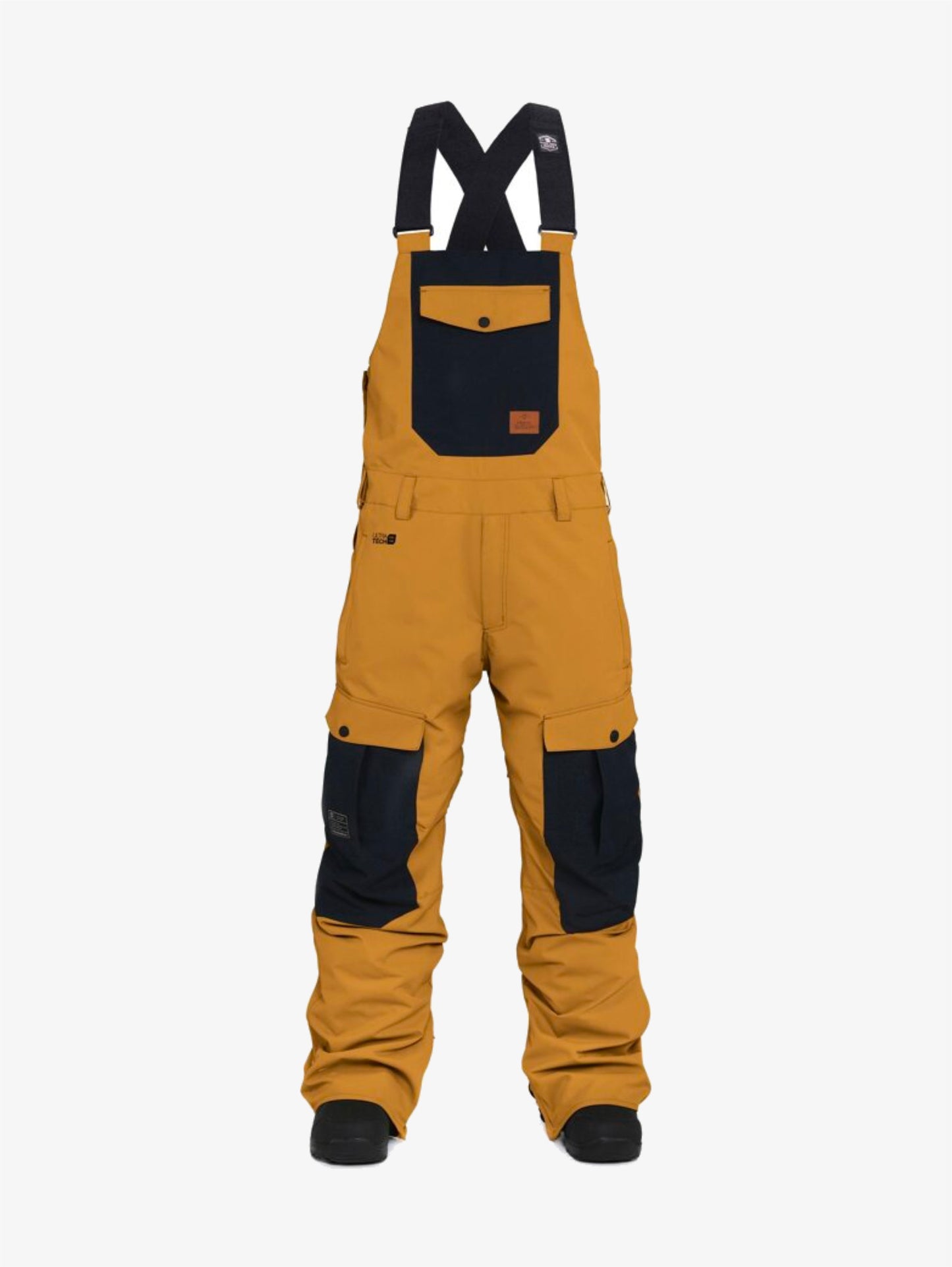 Medler men's snowboard bib spruce yellow salopette uomo