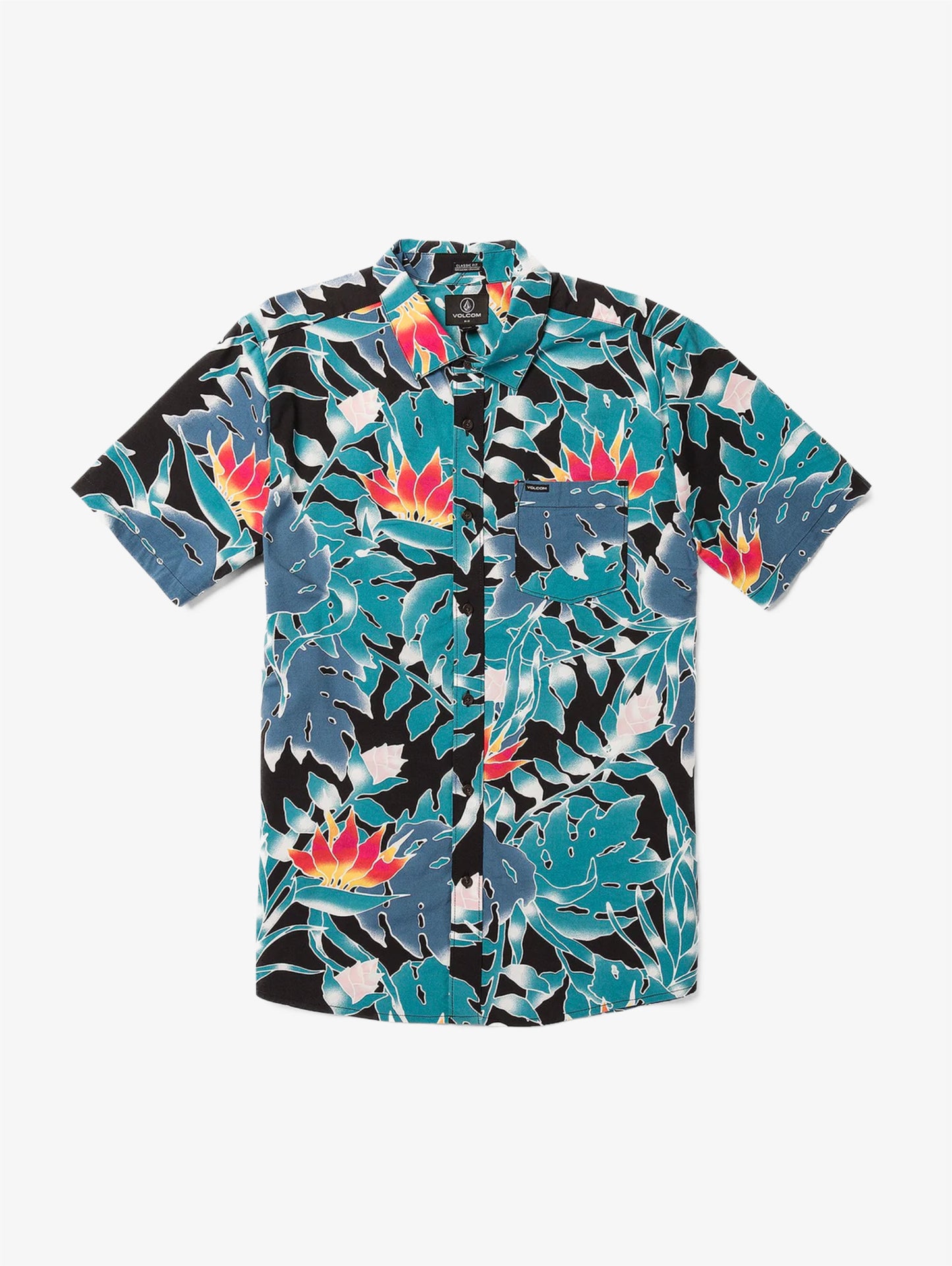 Leaf Pit Floral shirt black