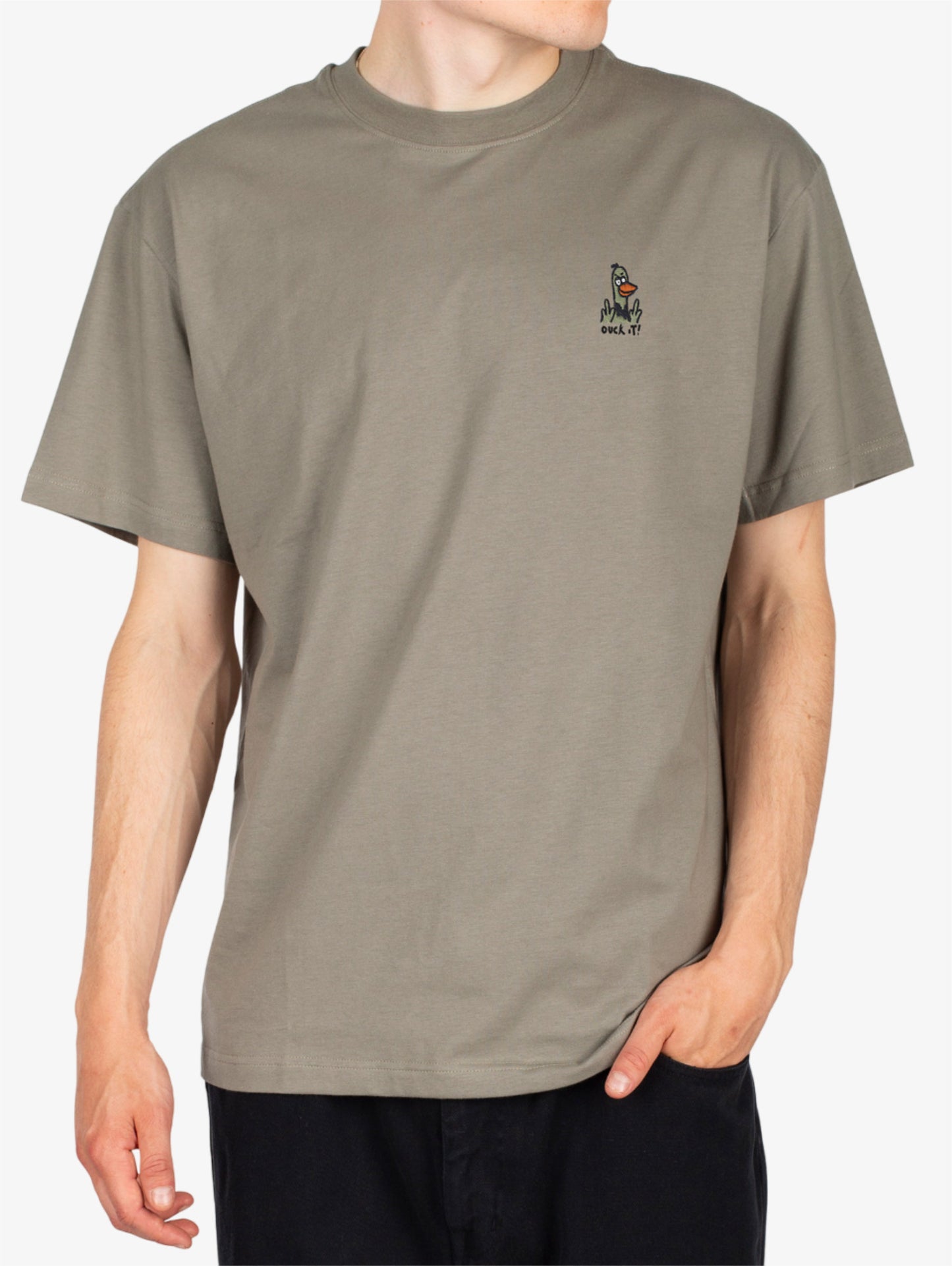 Iriedaily What The Duck Tee t-shirt Smoke Olive.