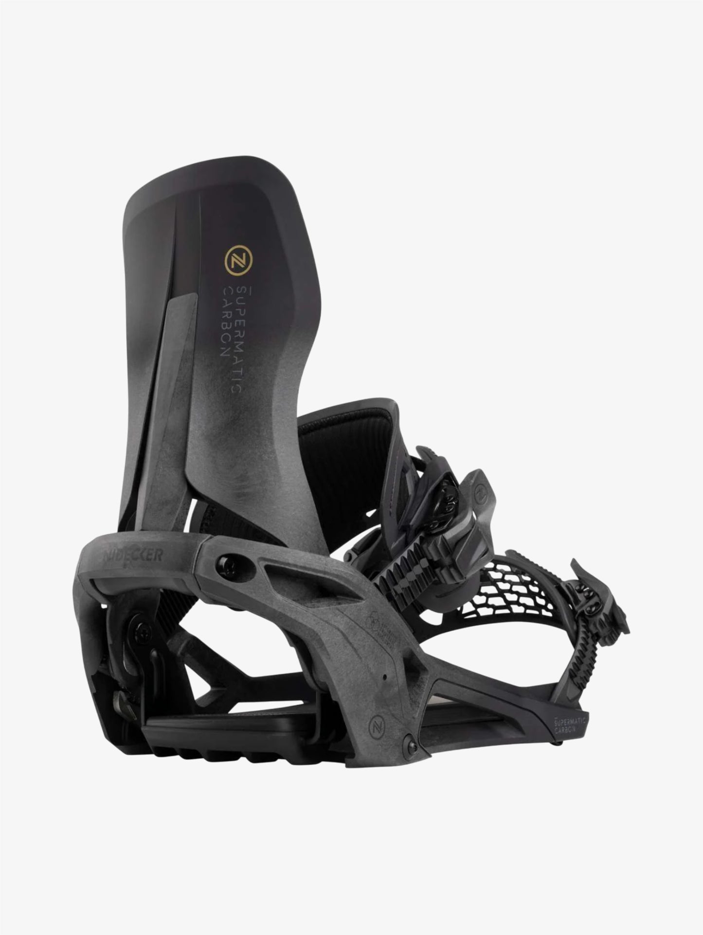 Carbon Supermatic snowboard bindings Black