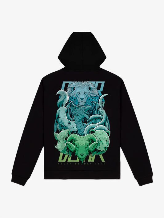 7 Deadsly Sins Hoodie black felpa con cappuccio