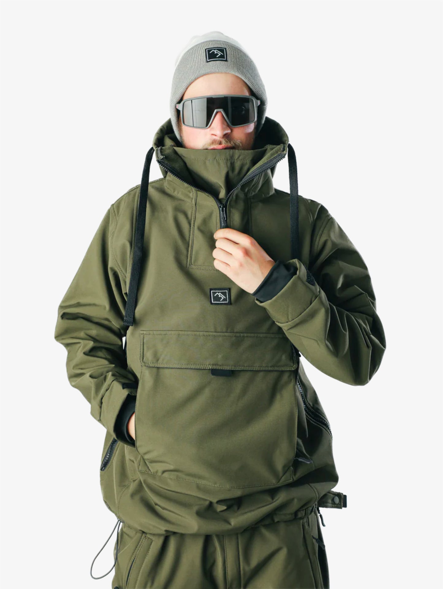 Access Anorak Trooper snowboard jacket olive green giacca