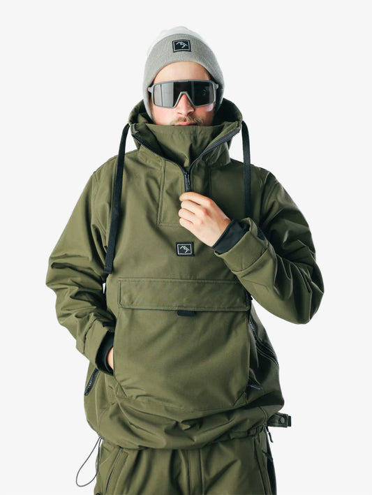 Access Anorak Trooper snowboard jacket olive green