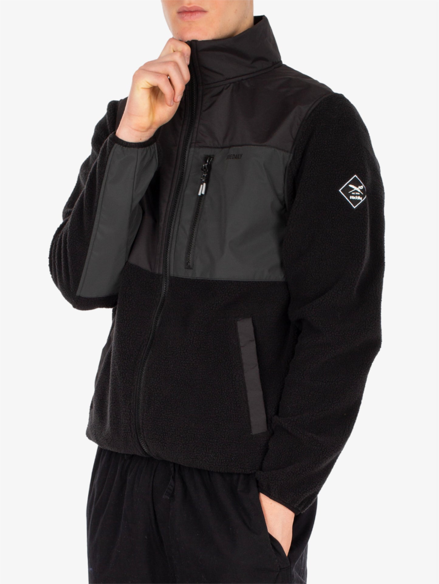 Auf Deck Fleece Jacket uni black