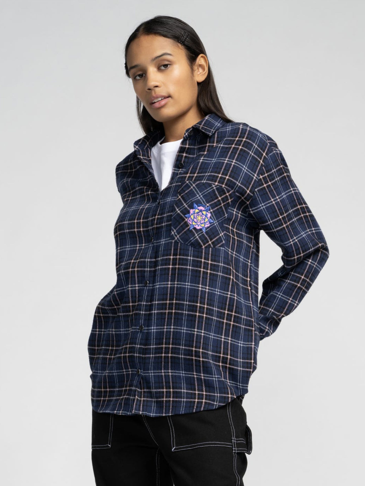 Portland LS Women's Shirt Blue Check